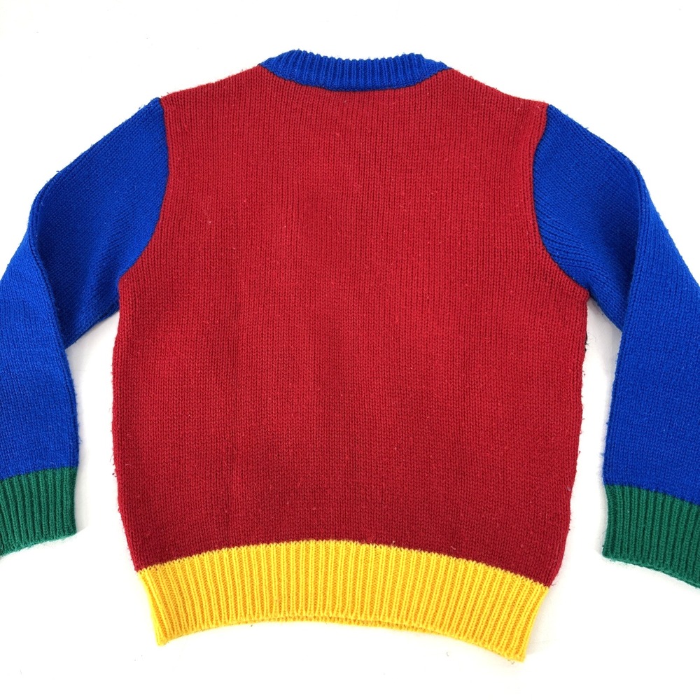 Harlequin Designs Wizard of Oz embroidered sweater Child Size 4 VTG 80s Rare 3D - Picture 7 of 7
